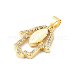 Латунные микропаве прозрачные подвески с фианитом&nbsp;KK-A221-07G