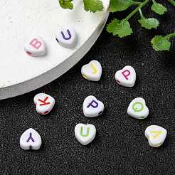 Непрозрачные акриловые бусины сердца&nbsp;SACR-Q100-M031