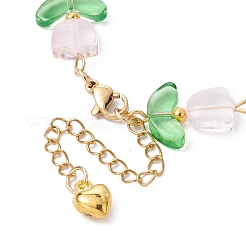 Armbänder aus Glasblumenperlen&nbsp;BJEW-JB09788-01