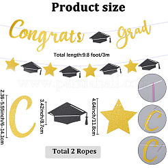 Бумага слово congratsgrad баннеры флаг&nbsp;DIY-WH20002-184