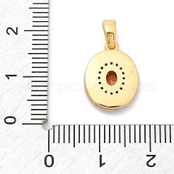 Anhänger aus Messing mit Mikropavé-Kubikzirkonia&nbsp;KK-M303-02G-04