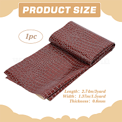 Tela de cuero sintético con estampado de cocodrilo&nbsp;DIY-BC0018-10B