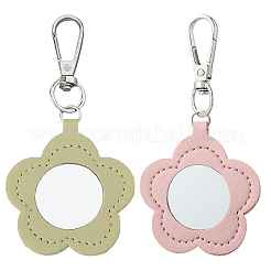 2 Stück 2 Farben PU-Leder-Anhänger-Dekorationen&nbsp;HJEW-CL0001-16B