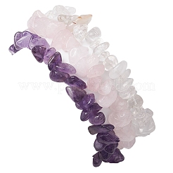 3шт. 3 стиля браслетов из натуральных смешанных драгоценных камней&nbsp;BJEW-JB11060-03