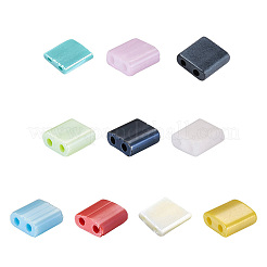 500 pz 10 colori perline di vetro a 2 fori&nbsp;SEED-CD0001-02B