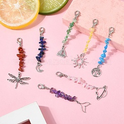 7 шт. подвеска из натурального драгоценного камня&nbsp;HJEW-YW00105