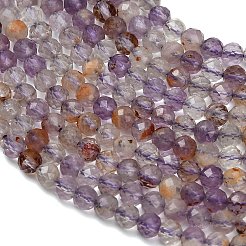 Натуральные фиолетовые фантомные кварцы&nbsp;G-C262-A01-4mm