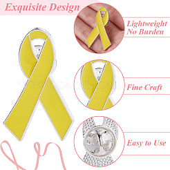 12 шт. октябрь розовая лента с эмалью для осведомленности о раке груди броши&nbsp;JEWB-GF0001-41A