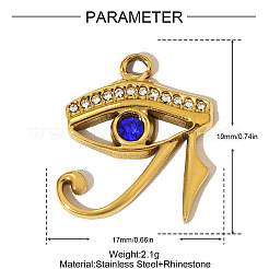 Нержавеющая сталь 304 с подвесками из стразов&nbsp;STAS-OY005-07G