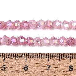 Нити из окрашенных стеклянных бусин с эффектом омбре&nbsp;GLAA-T025-4mm-09B