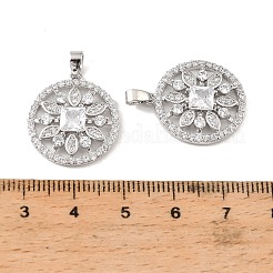 Anhänger aus Messing und klarem Zirkonia&nbsp;KK-G558-12P
