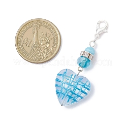 6 шт. подвеска в форме сердца из двух цветов&nbsp;HJEW-TA00386