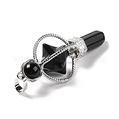 Природные обсидиана большие кулоны&nbsp;G-I322-07P-06