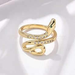 Bagues en laiton avec zircone cubique de micro pave&nbsp;RJEW-C120-30C-G
