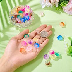 80 шт. двухцветные акриловые бусины с градиентом в два тона&nbsp;MACR-TA0001-75