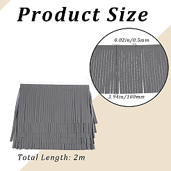 2 m de franges en similicuir&nbsp;DIY-GF0008-48A