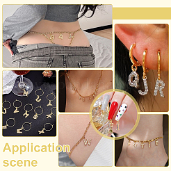 1 комплект латунных подвесок с микропаве из прозрачного кубического циркония&nbsp;KK-PH0013-42P