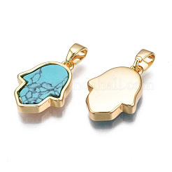 Veri pendenti in ottone placcato oro 18k&nbsp;KK-N233-171A-01B