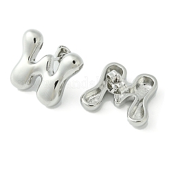 Boucles d'oreilles en laiton plaqué à crémaillère&nbsp;EJEW-S222-01P-W