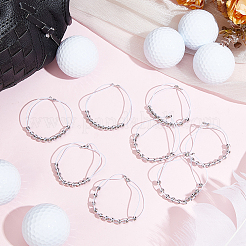 10 Stück elastische Kordeln und Messing-Golfperlen zum Zählen von Schlagzahlen&nbsp;HJEW-DR00087