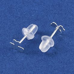 999 pendientes finos de plata para mujer&nbsp;EJEW-S215-30S-08