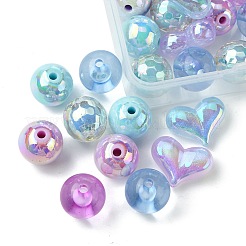 40шт 10 стиля непрозрачные акриловые бусины&nbsp;MACR-FS0001-65