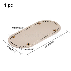 Pu-leder oval langer boden für strickbeutel&nbsp;FIND-WH0032-01C