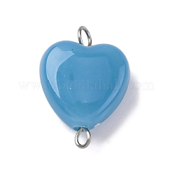 Подвески-сердечки в виде акриловых имитаций драгоценных камней&nbsp;PALLOY-JF03510-01