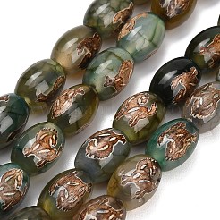 Natürliche Achat Perlen Stränge&nbsp;GG-CBA4812-A01-10x14MM