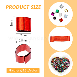120 g 8 Farben Kunststoffröhrchenperlen&nbsp;KY-DC0001-35B