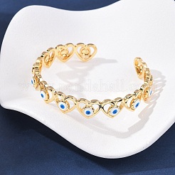 Латунь манжеты браслеты для женщин&nbsp;BJEW-C140-33G