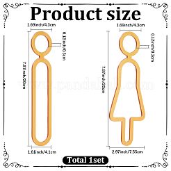 2 Stück öffentliche Toilettenschilder aus Acryl&nbsp;AJEW-WH20816-151A-02