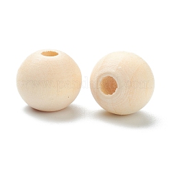 Perles en bois naturel non fini&nbsp;WOOD-XCP0001-19E