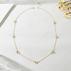 Длинное ожерелье для женщин с микропаве из железа и прозрачными кубическими циркониями в форме сердца.&nbsp;CK7864