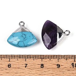 Подвески в форме ракушек из смеси натуральных и синтетических камней&nbsp;G-T144-68M