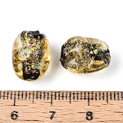 Нити из фольгированных бусин лэмпворк ручной работы&nbsp;FOIL-T008-07D