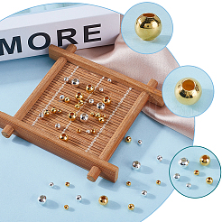 Латунные гладкие круглые бусины&nbsp;KK-SP0002-28