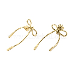 Серьги-гвоздики в форме банта из нержавеющей стали 304 для женщин&nbsp;EJEW-U020-08G