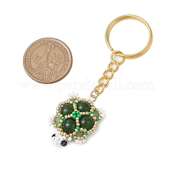 Handgefertigte Glasperlen & malaysische Jade&nbsp;KEYC-MZ00024