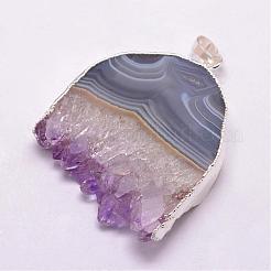 Подвески из натурального аметиста &nbsp;G-K110-03S