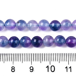 Gefärbt natürlichen weißen Jade Perlen Stränge&nbsp;G-T138-6mm-210-4