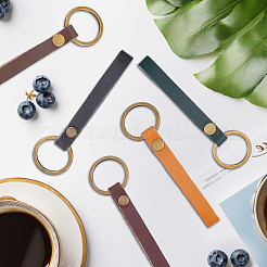 10шт брелок из коровьей кожи 5 цветов&nbsp;KEYC-SC0001-67