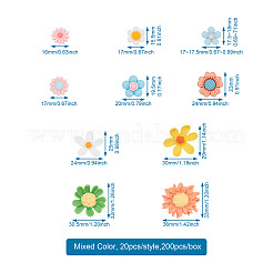 Кабошоны из непрозрачной смолы в 200 стилях&nbsp;RESI-CD0001-09