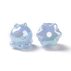 Светящиеся радужные переливающиеся акриловые бусины&nbsp;OACR-P016-06