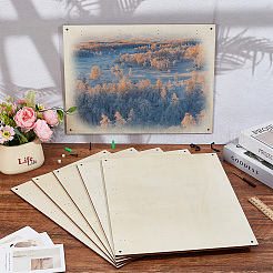Leere Wärmeübertragungs-Fototafel aus Holz&nbsp;DIY-WH0750-200