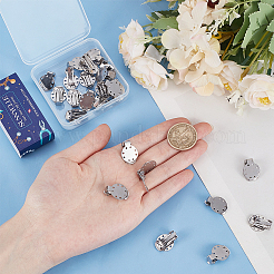 30 шт. застежка для сережек-клипс из нержавеющей стали 304&nbsp;STAS-SC0008-38