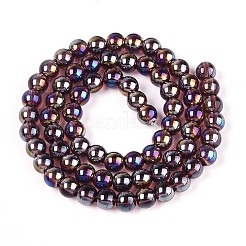 Гальванизируйте прозрачное стекло бисер нитей&nbsp;GLAA-T032-T6mm-AB19