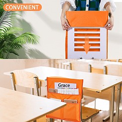 Карманная таблица для хранения спинки стула из ткани Оксфорд&nbsp;AJEW-WH0314-191F