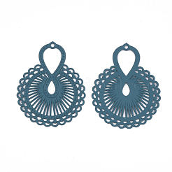 Colgantes de filigrana de acero inoxidable 430&nbsp;STAS-S108-22A