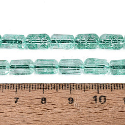 Brins de perles de verre transparentes craquelées&nbsp;GLAA-N068-05A-05